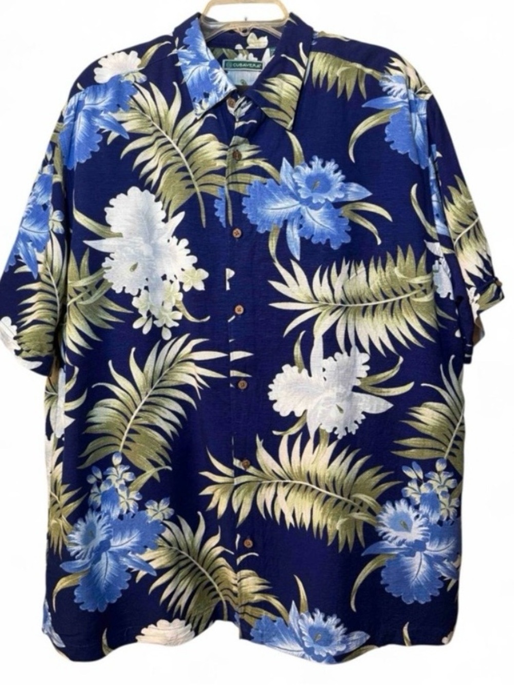 CUBAVERA Vintage Y2K Tropical Floral Print Short Sleeve Button Down Size XXL